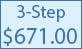 36-inch 3 step commercial pool ladder